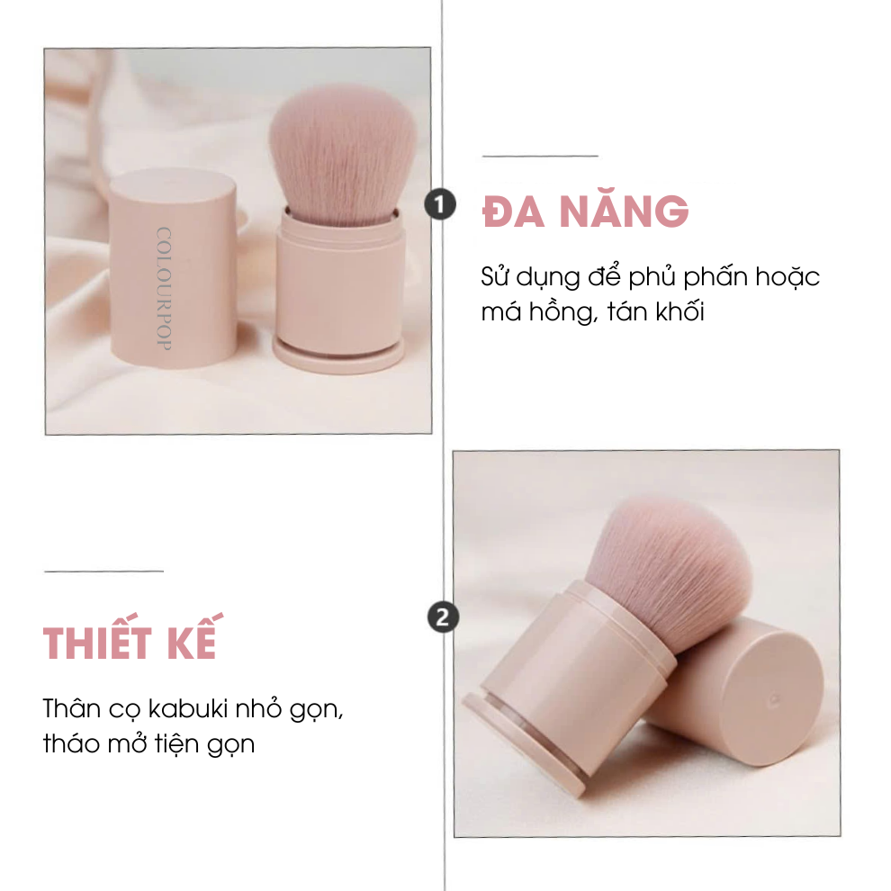 Cọ Má Hồng Có Nắp COLOURPOP Powder Kabuki Brush C114